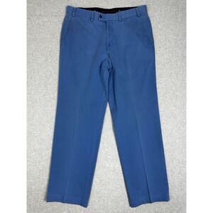 Hiltl Pants Mens 34x38 Blue‎ Dayne-So Cotton Dress Chino Trousers Romania Faded